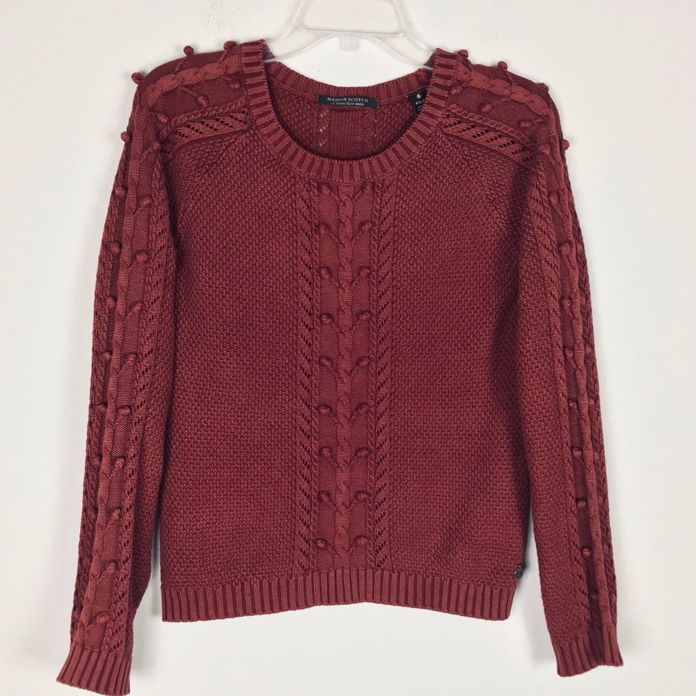 Scotch & Soda Maison Scotch Mélange Cable Knit Bauble Sweater
